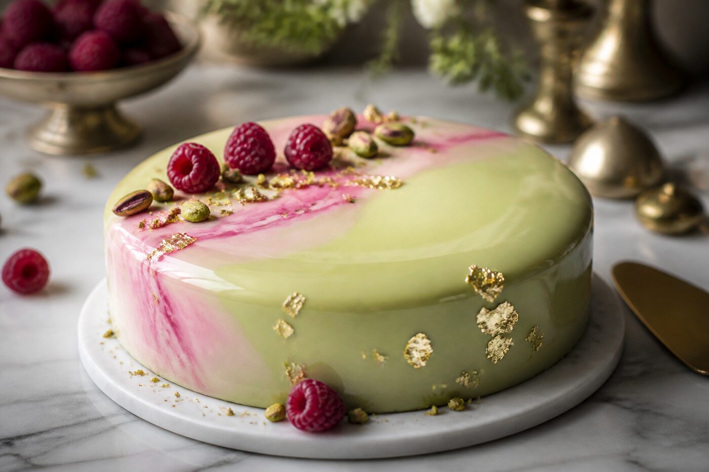 Entremets pistache